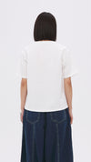 Patched Floral Embroidery Tee