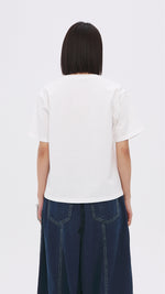 Patched Floral Embroidery Tee