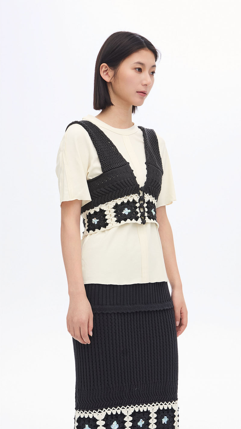 Beaded Knit Vest