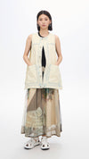 Bleach-washed Denim Waistcoat