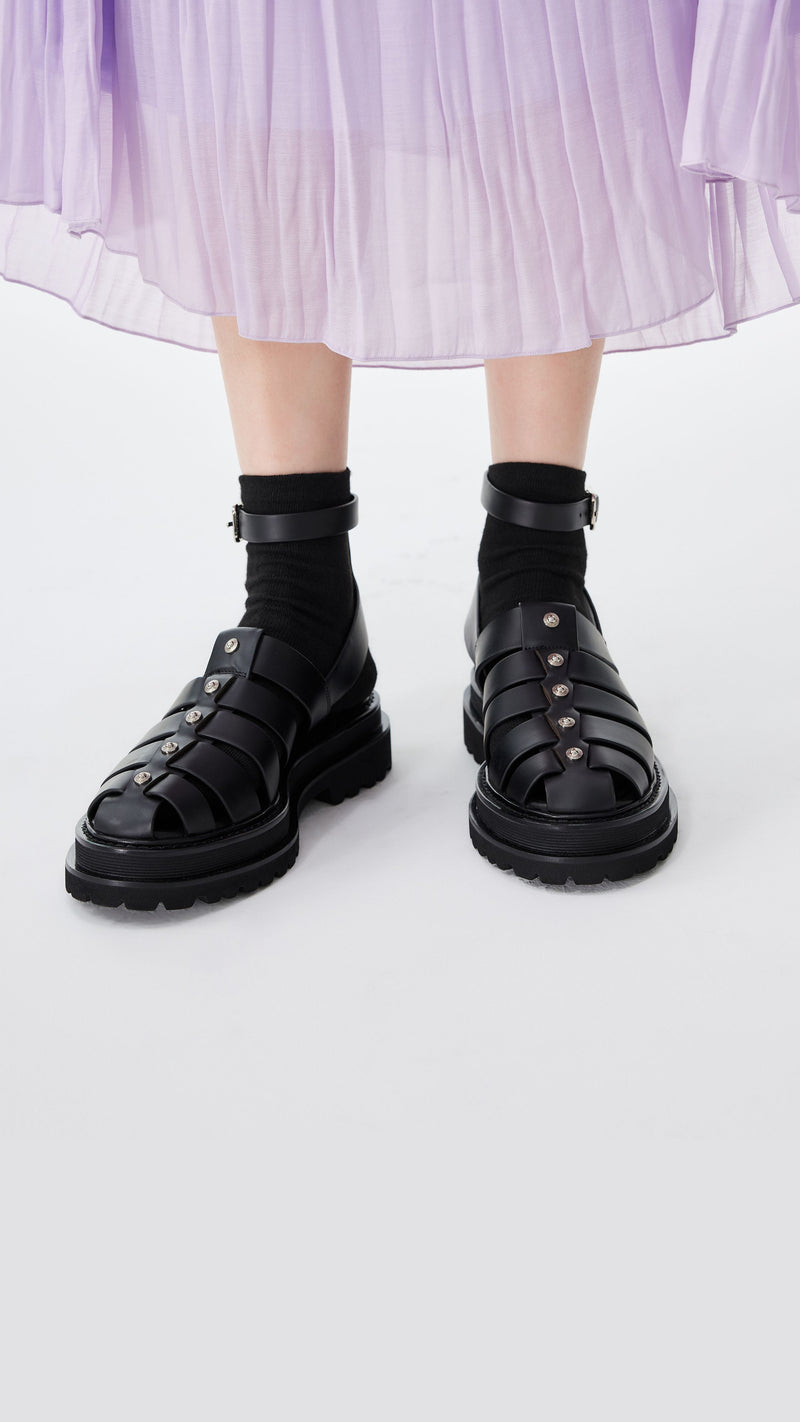 Leather Strappy Sandals