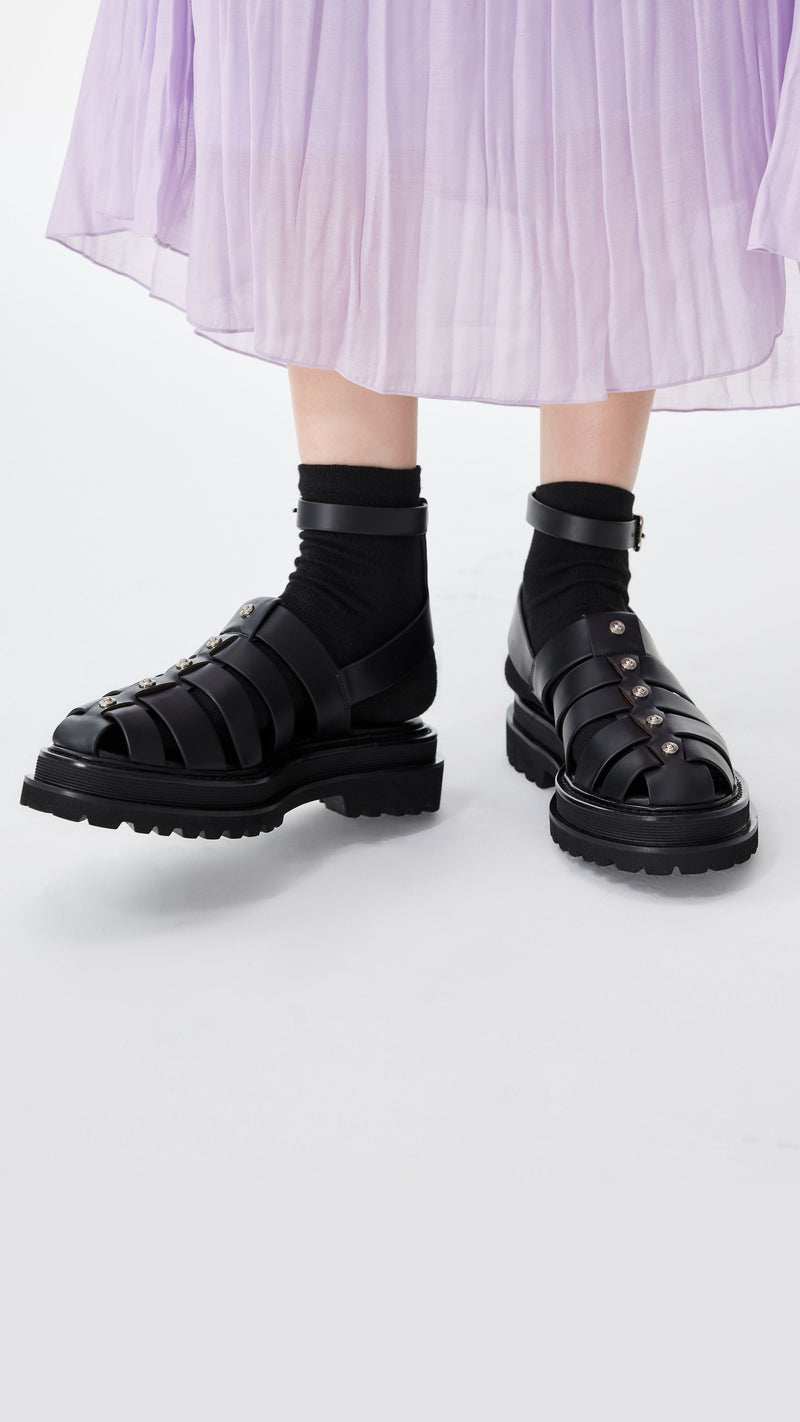 Leather Strappy Sandals