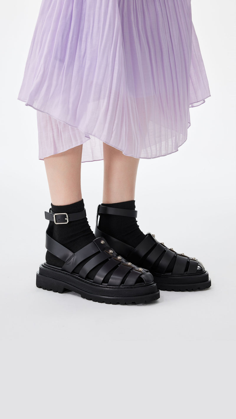 Leather Strappy Sandals