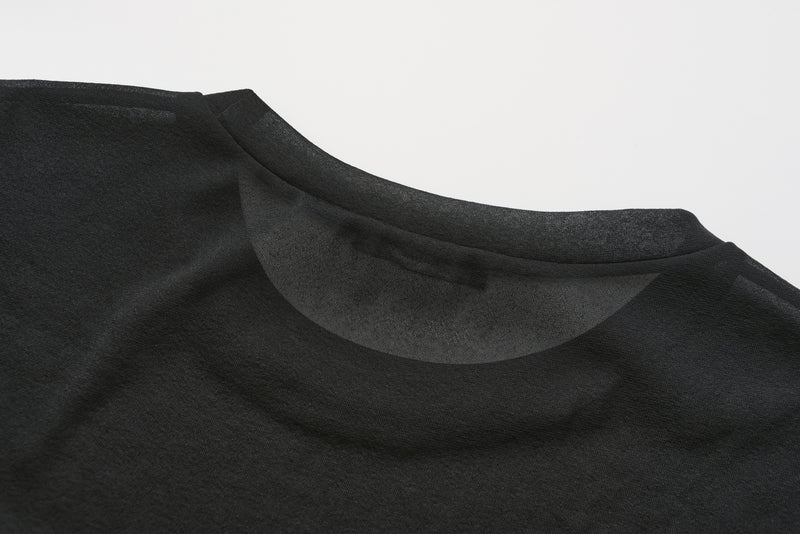 Mock-neck Sheer Top