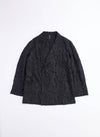 Embossed Fabric Double Breasted Blazer