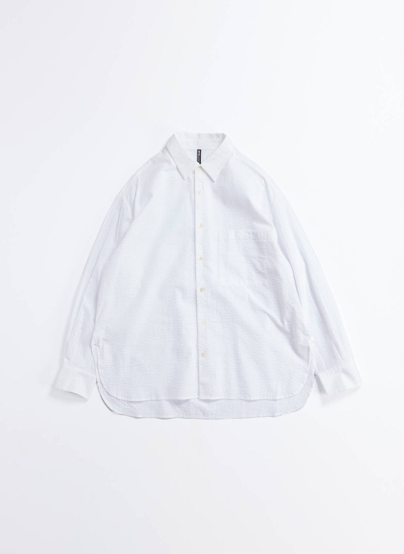 Cotton Seersuckers Classic Collar Shirt