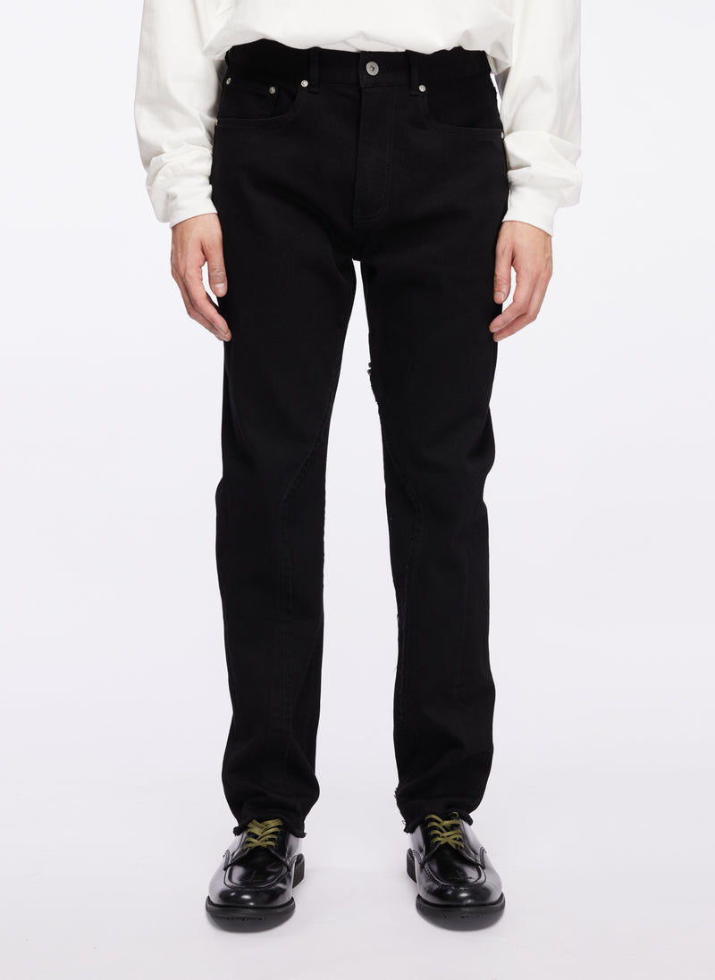 9.8oz Cotton Polyester Spandex Slit Jeans