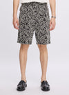 Cotton Embroidery Paisley Double Pleats Shorts