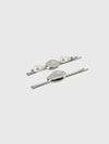 Glamour Distort Hairclip Set With Faux Pearl