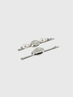 Glamour Distort Hairclip Set With Faux Pearl