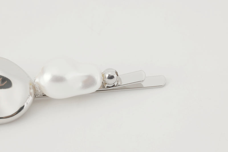 Glamour Distort Hairclip Set With Faux Pearl