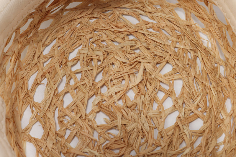 Raffia Straw Hat With Hat Chain