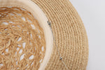Raffia Straw Hat With Hat Chain