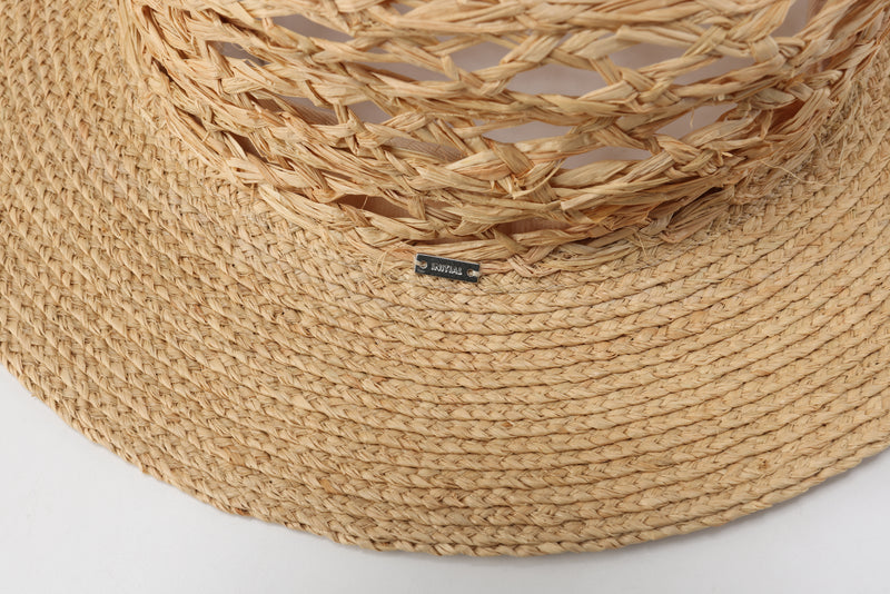 Raffia Straw Hat With Hat Chain